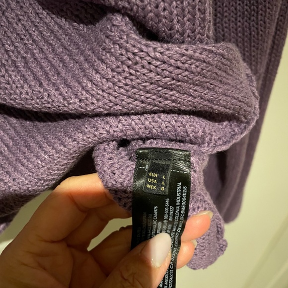 Massimo Dutti Purple Linen Blend Sweater NWOT - Picture 4 of 6